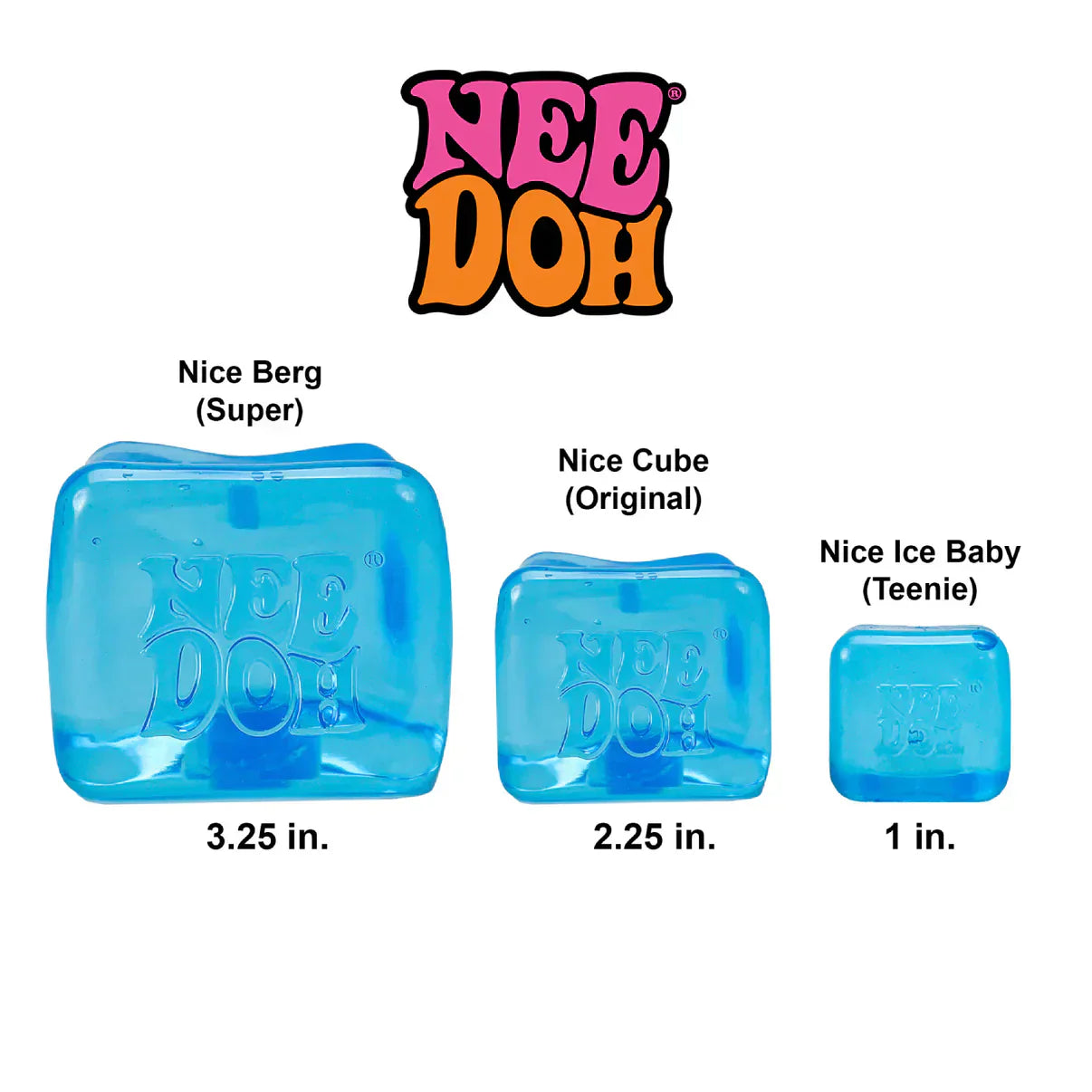 NeeDoh | Nice Berg- Glitter & Glow | Huge Super Squeeze!